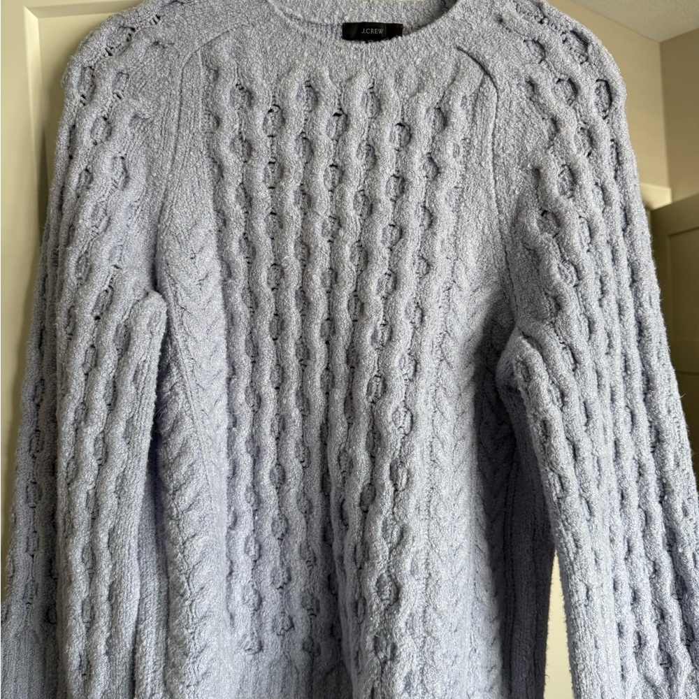 J.Crew Light Blue Cable Knit Sweater
